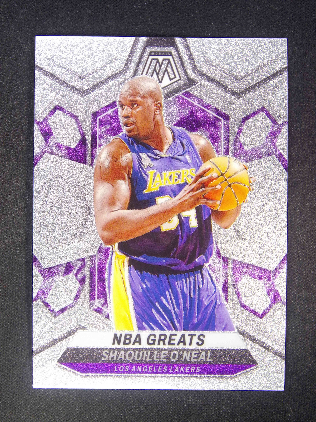 2023-24 Panini Mosaic Shaquille O'Neal Base NBA Greats Mosaic Glitter No.296