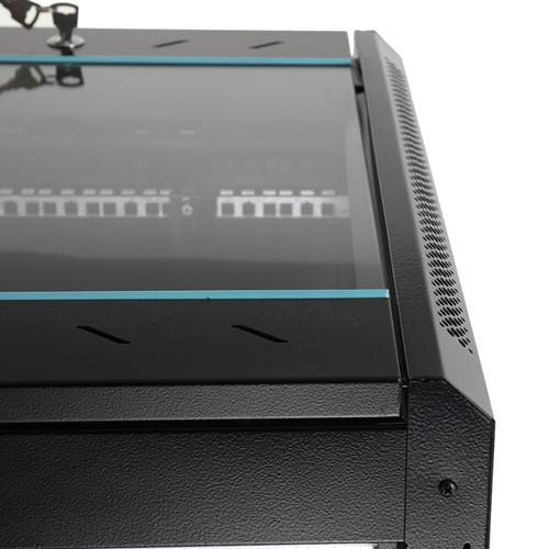 9U Black Wall Mounted 19" Data Cabinet Rack&Cabinet Server Rack Network Cabinet - Picture 10 of 11