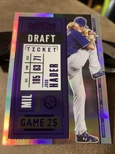 2020 Panini Contenders Josh Hader Draft Ticket Purple Brewers #/99