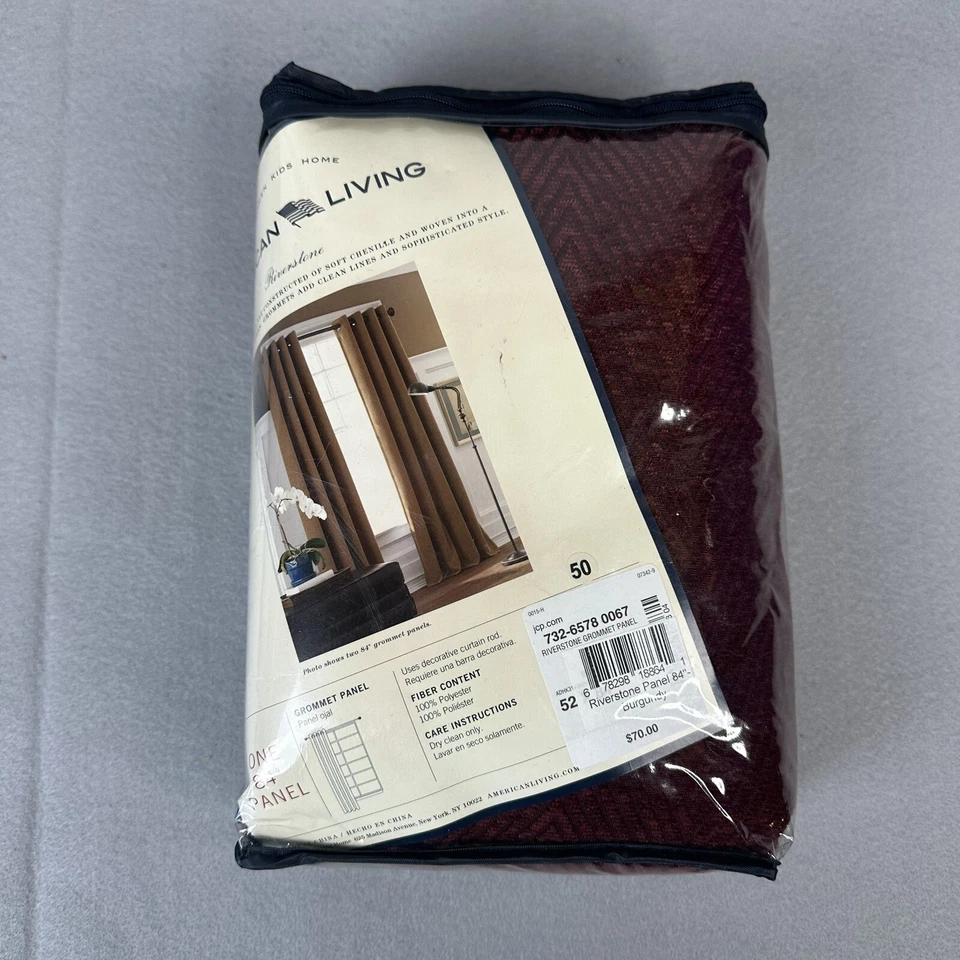 Panel de ventana Ralph Lauren American Living 84" espiga borgoña Foto 3 de 4