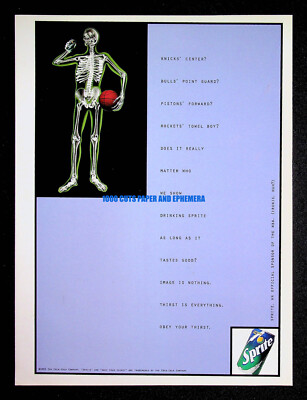 Sprite Soda 1995 Coca-Cola NBA Trade Print Magazine Ad Poster ADVERT