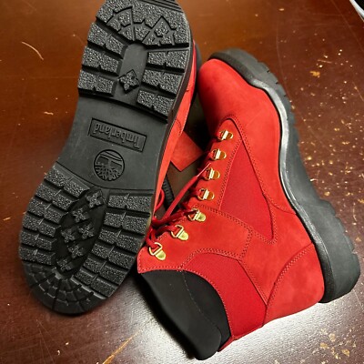 Timberland Men Red A6659 6 Inch Leather Waterproof Ankle Field Boots Size US 11 Timberland Men Red A6659 6 Inch Leather Waterproof Ankle  main image 4