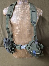 Vintage US Army LC-2 Equipment Belt, Suspenders, and Pouches Set.