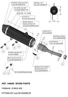 EndschalldäMpfer Ersatzteil LeoVince Auspuffanlage LV ONE Schwarz 370Mm Rechts