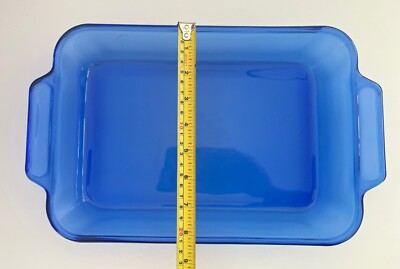 Anchor Hocking Cobalt Blue Glass Rectangular Baking Dish 8 X 11.5