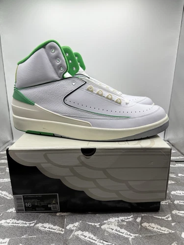 Nike Air Jordan 2 Retro Lucky Green - Men’s Size 16 (DR8884-103) BRAND NEW White