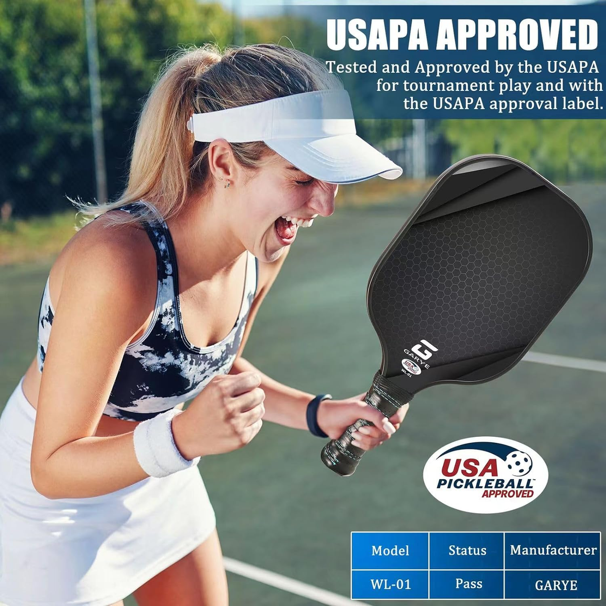 Lixada Ensemble de raquettes de pickleball avec 4 balles de pickleball et sac de rangement pour sports d'intérieur et d'extérieur pour homme et femme Lixada Ensemble de raquettes de pickleball avec 4 balles de pickleball et sac de rangement pour sports d'intérieur et d'extérieur pour homme et femme