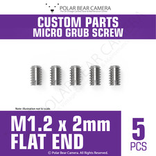 Grub Set Screws Camera Lenses Focus Ring Repair M1.2 x 2MM FLAT END Headless