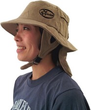 Bucket Hat for Stand Up Paddle Surf  Sun Protection Wide Brim Fast Drying Khaki