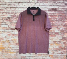 🔥 Champion Purple Short Sleeve Performance Polo Shirt Men's Large L Golf