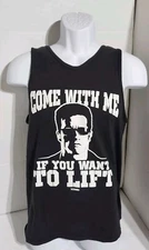 Come With Me If You Want To Live Terminator Arnold Black Tank Top Adult M