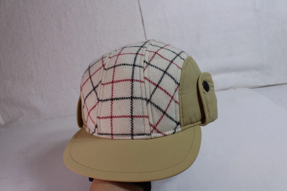 165 美元 Rag & Bone Puffer 飞行员帽格子羊毛象牙色多种尺寸 S/M 新帽子 — 第 2/4 张图片