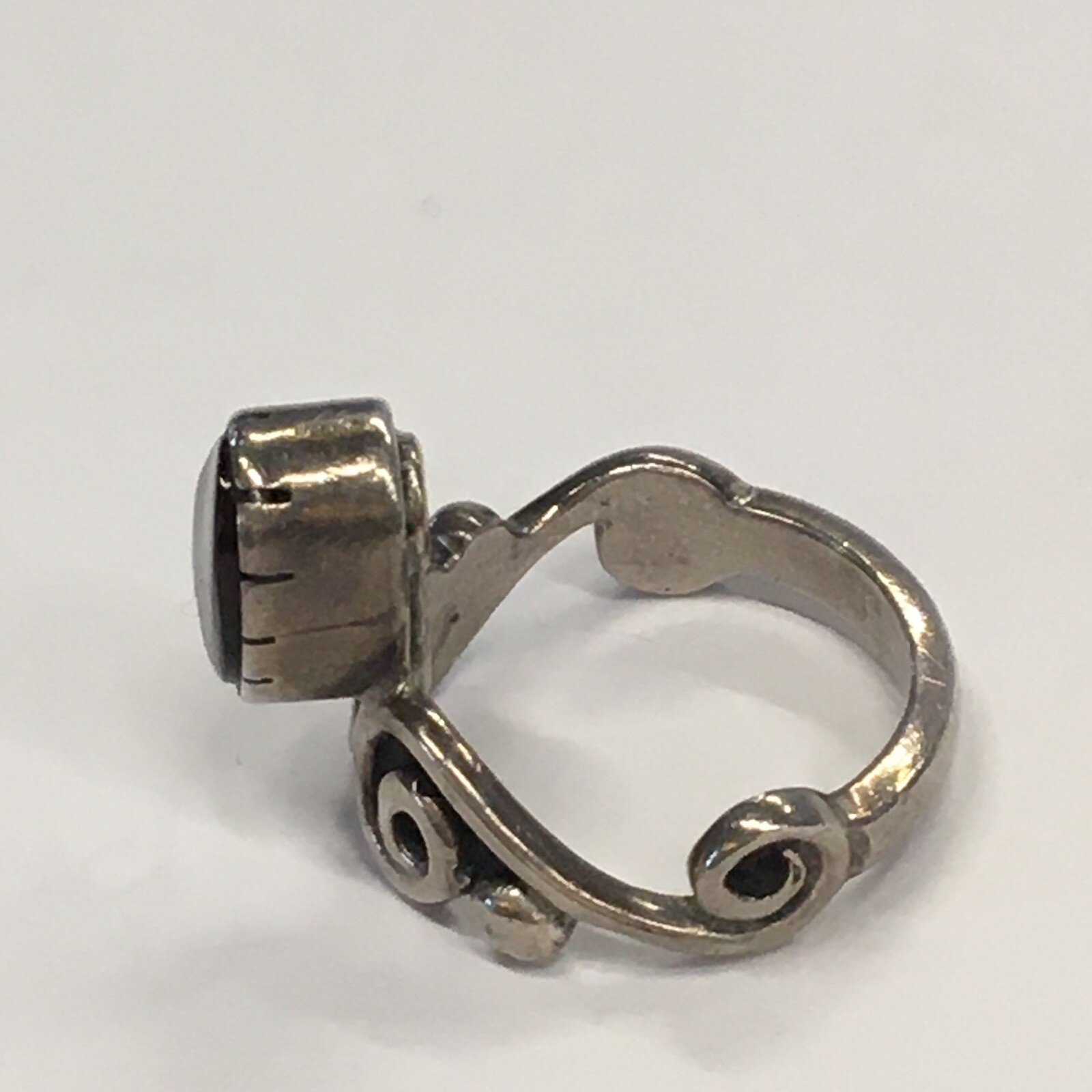 Sterling and Fire Agate Ring - image 6