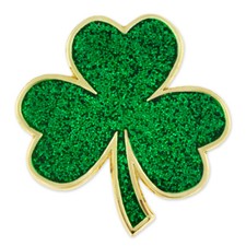 PinMart's Green Shamrock St. Patrick's Day Clover Magnetic Lapel Pin Jewelry