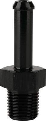 1/8'' NPT Male to 1/4'' Hose Barb Fitting Adapter Straight Aluminum Black Fit for 