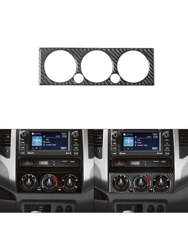 For Toyota Tacoma 2012-2015 Air-con Climate Knobs Trim Cover Decor Carbon Fiber - Picture 2 of 12