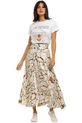 KITX Carbon Sink Circle Skirt Carbon Print Casual Date Size 14 AU Pre owned