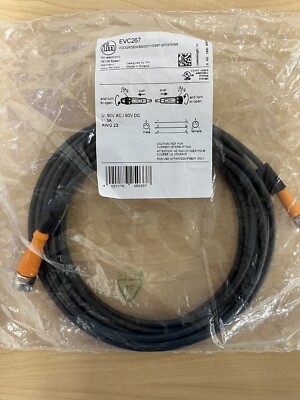 NEW! IFM EFECTOR EVC267 Sensor Connection Cable - M8/M8 - Factory Sealed!