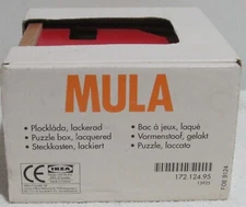 IKEA MULA Lacquered Puzzle Box Sorting Shapes & Colors (For children 1 & up) NEW