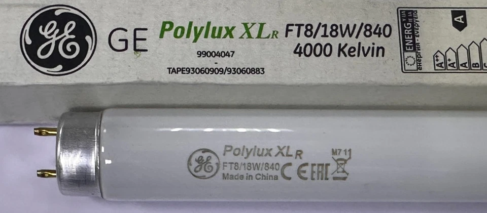 2x 18W GE T8 2ft 24" 600mm Fluorescent Tube Strip Light Bulbs 4000K Lamps G13 - Image 2 of 4