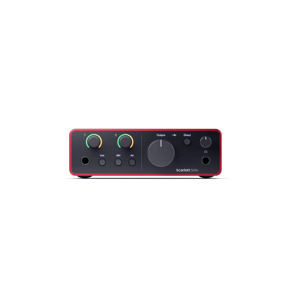 Focusrite Scarlett Solo 4th Gen USB Audio Interface with Scarlett Mic Pre