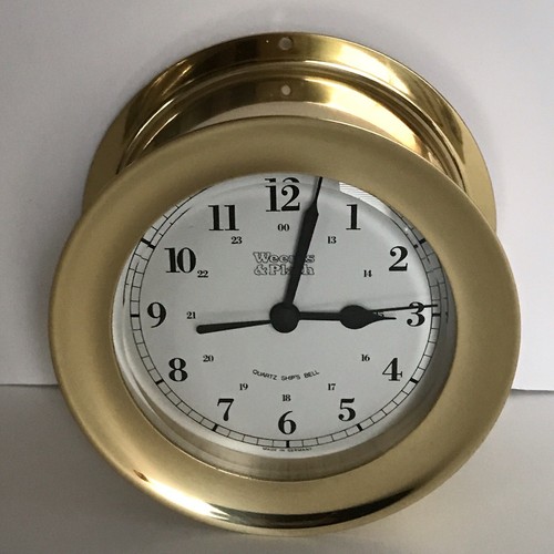 WEEMS & PLATH Brass Quartz Ship’s Bell Clock 8Bell Cycle eBay