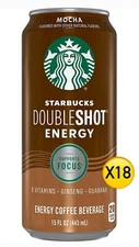 Starbucks Doubleshot Energy Espresso Coffee, Mocha, 15 Oz Cans (18 Pack)