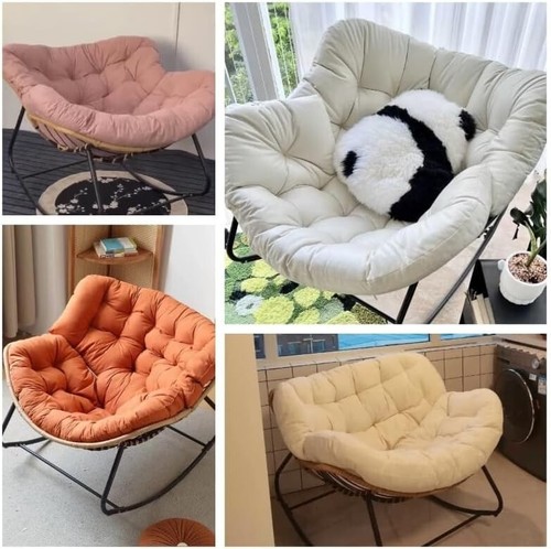 Indoor Outdoor Waterproof Papasan Rocking Chair Cushion,Thicken Patio Rocking Eg - Picture 2 of 6