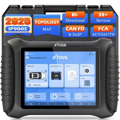 XTOOL IP900S OBD2 Scanner Bi-Directional All System Diagnostic Tool 8 inch VIN