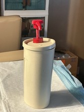 Vintage Tupperware Ketchup Container Dispenser Pump Almond