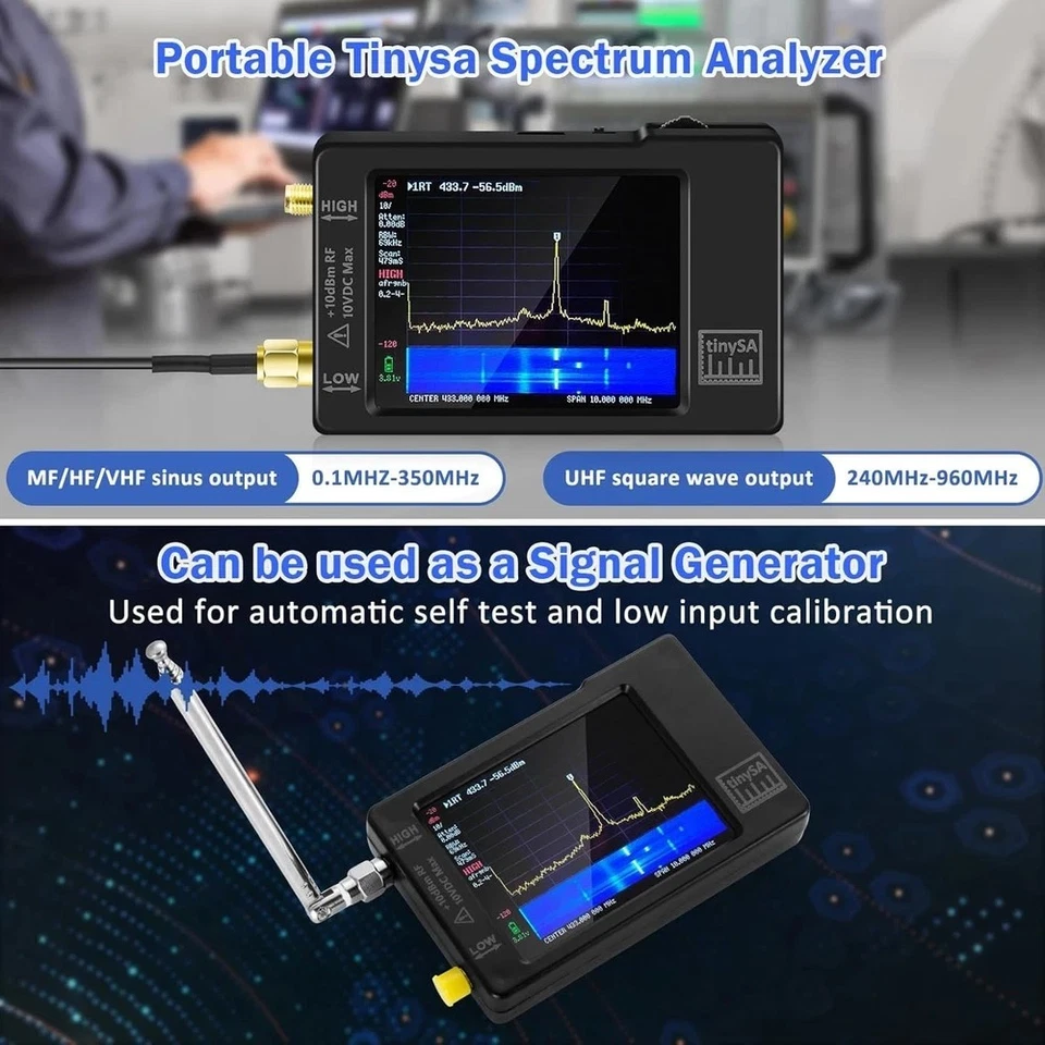 Portable Tinysa Spectrum Analyzer, AURSINC V0.3.1 Handheld Frequency... - Image 4 of 4