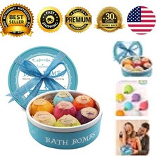 Bath Bombs Gift Set 7 Pack Handmade Fizzies Natural Essential Oil Spa Bathbombs