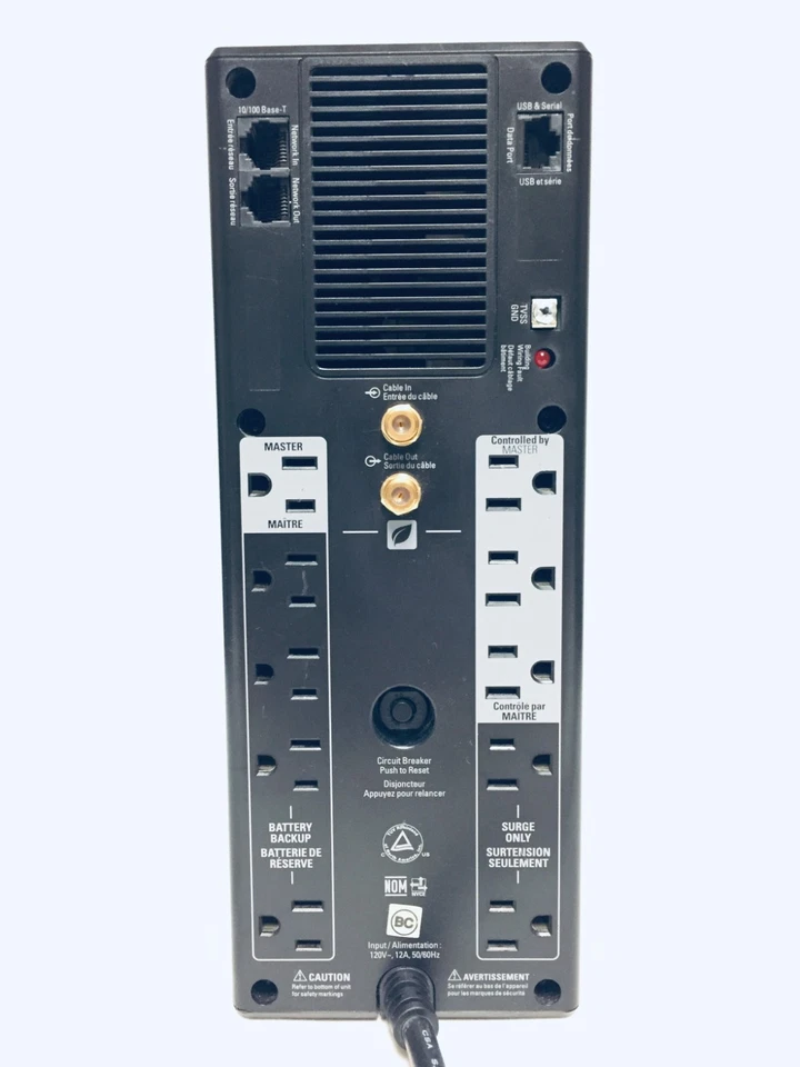 APC Back-UPS XS 1500 BX1500G 1500VA 856W 120V 10-Outlet LCD UPS NO BATTERIES - Image 3 of 4