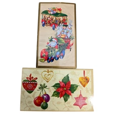 Ideal Home Range Wooden 4" Matches 2 Boxes Christmas Hungary Santa Claus Vintage