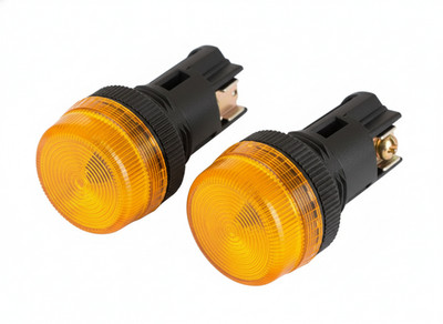 NPL-22 ATI Amber LED Pilot Indicator Light 22mm 220V AC Replaceable Lamp (2PCS)