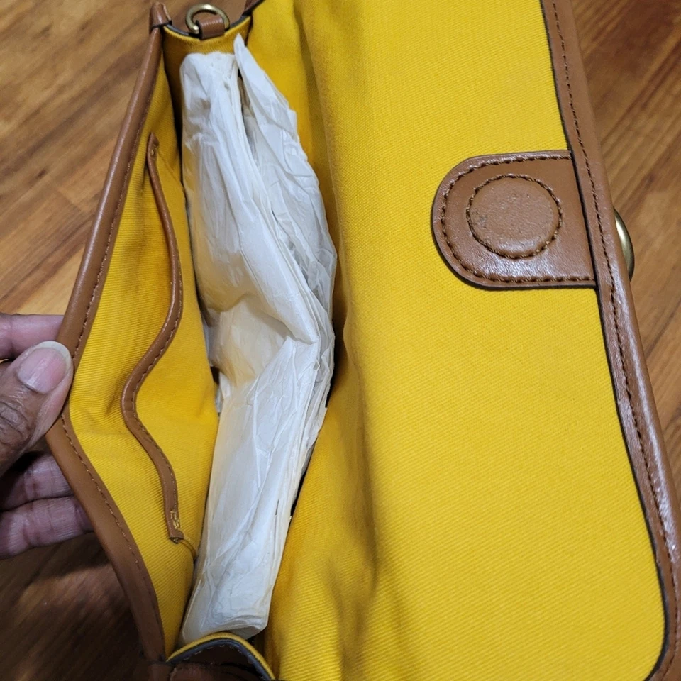 Bolso sin asas vintage LAUREN RALPH LAUREN sobre paja de rafia Foto 4 de 4