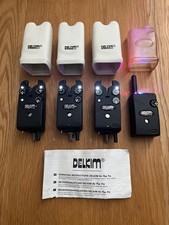 Delkim TXI+ bite alarms (all white LEDs) x 3 + RX Pro Plus Receiver