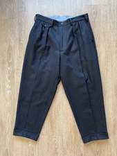 Beams Plus 2 Pleats Tapered Flannel Pants Navy sz. Medium