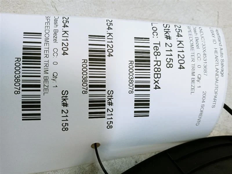 KIA SORENTO LX 2002-2006 velocímetro embellecedor bisel embellecedor oem 84830-3e000 Foto 4 de 4