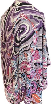 Orig. HERMES 140 Kaschmir Seide De La Mer Au Ciel CW07 Mauve Gris aus 2015 NEU