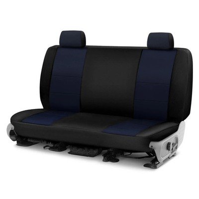 For Jeep Wrangler 18-25 Neosupreme 1st Row Black & Navy Blue Custom Seat Covers