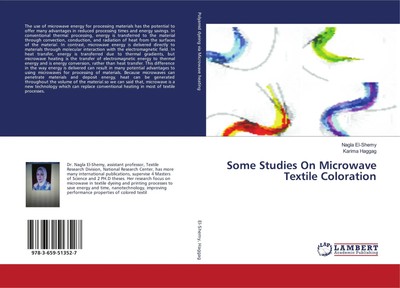 Some Studies On Microwave Textile Coloration Nagla El-Shemy (u. a.) Taschenbuch
