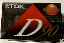 TDK High Output Type 1 D90 Type 1 Blank Audio Cassette Tapes LOT OF 10 SEALED 