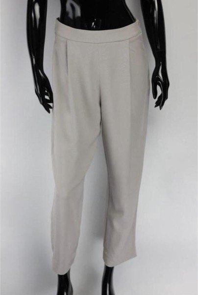 Women Peserico Trousers Beige Viscose 36