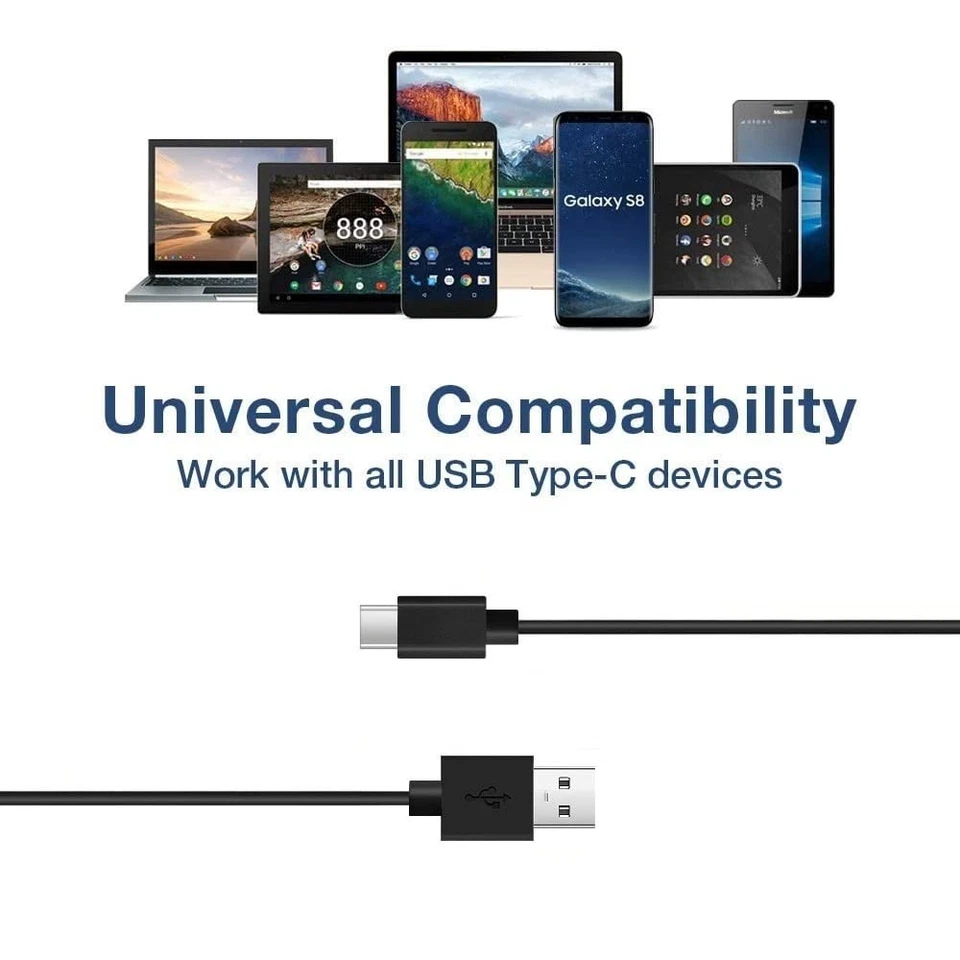 Cable USB A a USB C, cable USB tipo C, paquete de 2 [3 pies, 6 pies], cable de carga rápida,  Foto 2 de 4