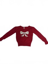 Cherokee Red Sweater with Polka Dot Bow - Size 5T
