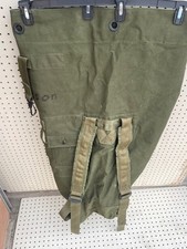New Military Canvas Duffle Bag Double Straps olive green 24 oz Canvas USA Made