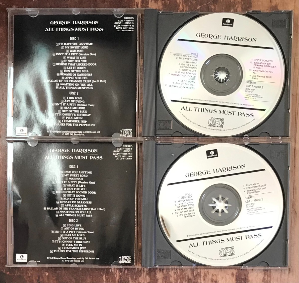 1980s Issued George Harrison All Things Must Pass 2 CD Set