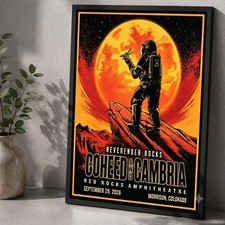 Coheed and Cambria Red Rocks Poster Sept 29 2026 Morrison CO Concert Art Print