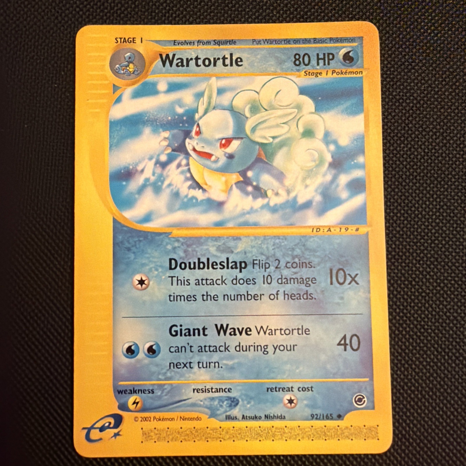 POKEMON WARTORTLE 92/165 UNCOMMON EXPEDITION NM
